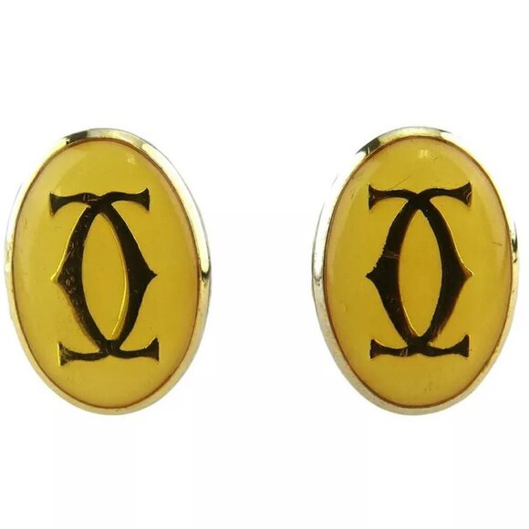 CARTIER Cuffs 2C Motif Beige Gold Plating Authentic USED T20394 authentic - Picture 8 of 15